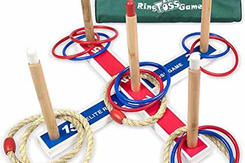 Elite Sportz Ring Toss Games for Kids - Indoor Holiday Fun or Outdoor Yard Game for Adults &amp;..