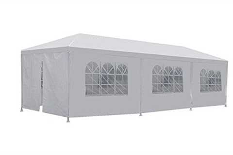 10'x30' White Outdoor Gazebo Canopy Wedding Party Tent 8 Removable Walls -8