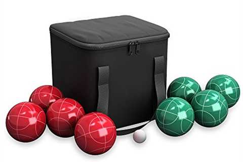 Bocce Ball Set – Outdoor Backyard Family Games for Adults or Kids – Complete with Bocce Balls,..