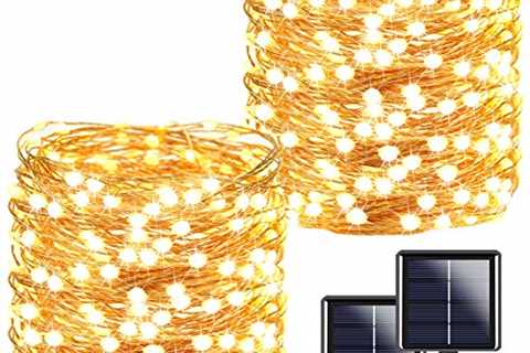 2-Pack Each 72ft 200LED Solar String Lights Outdoor, Super Bright Solar Lights Outdoor (Upgraded..