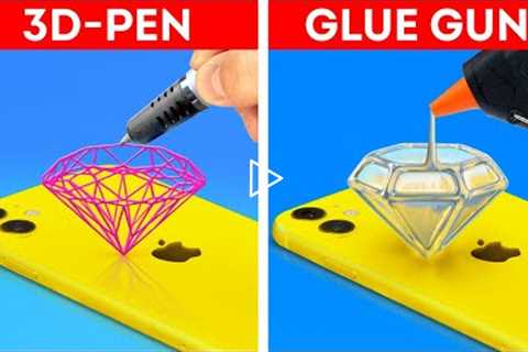 3D PEN vs HOT GLUE | Epic DIYs and Crafts That Blow Your Mind✨