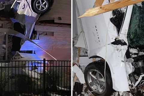 Couple Woken by Teen Drivers Coming Through Roof