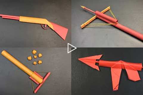 Paper Gun | Origami Weapons | How to Make Paper Things | Paper Craft | How to Make Paper Stuff