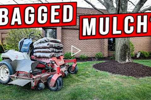 Laying Mulch But This Time With Bagged Mulch (New To Me)