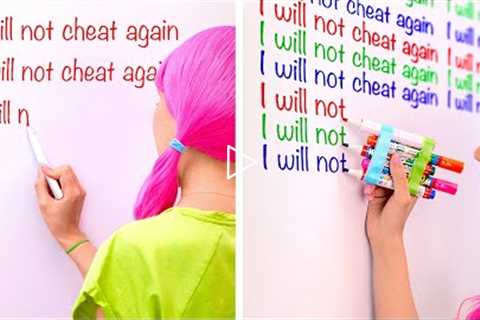 GENIUS HACKS FOR HIGH SCHOOL | Hilarious Pranks For Classmates ?