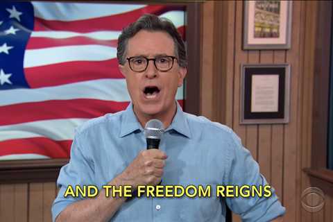 Stephen Colbert Parodies Brian Kemp’s Version of the National Anthem