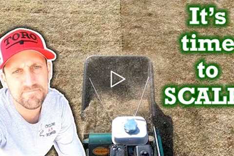 Bermuda Spring Scalp // Spring Scalping Lawn with a Rotary &amp; Reel Mower // Why To Scalp..