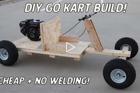 Homemade Wooden Go Kart Build | NO WELDING or Expensive Power Tools!