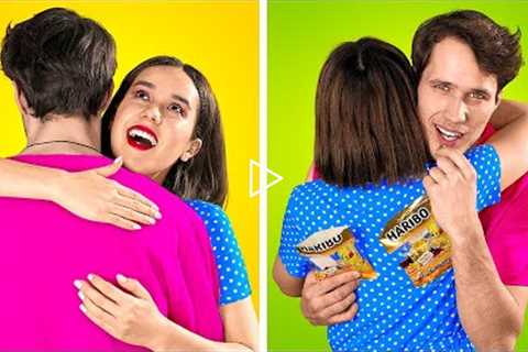 HOW TO HAVE FUN WITH FRIENDS || 21 Hacks to Get Snacks, Makeup and Pets into a Party
