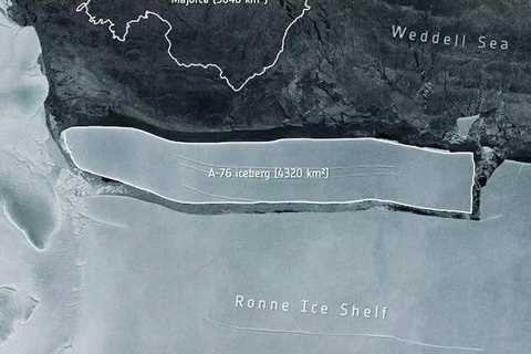 World’s largest iceberg breaks off from ice shelf in Antarctica