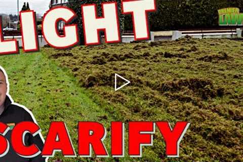 Renovating small lawns | Scarifying Aerating and killing moss