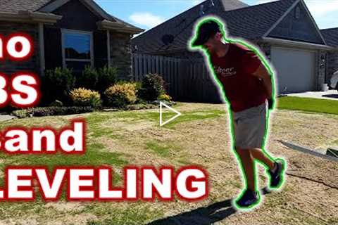 LEVELING with SAND for a FLAT LAWN // TOPDRESSING for a LEVEL LAWN // SMOOTH LAWN for reel mowing