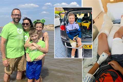 Boy’s foot ‘melted like wax’ after stepping on barbecue hidden in sand