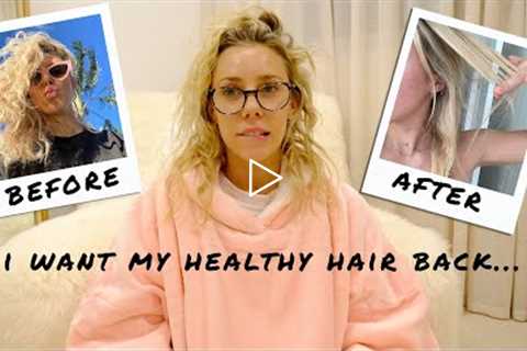NEW Heatless Hair Routine to repair my thin, brittle &amp; damaged hair!