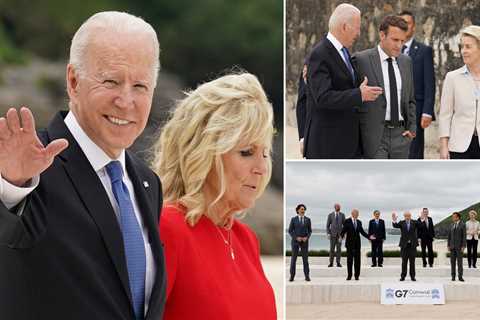 Joe Biden and Jill greet G7 leaders at Cornwall beach to kick off summit