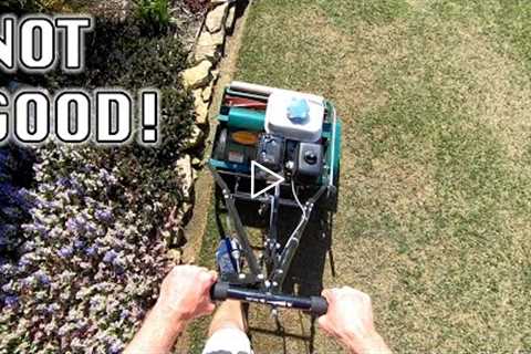 I discovered a downside to power reel mowing - or did I? How will a Cal Trimmer handle a soggy lawn?