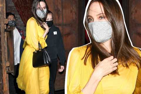 Angelina Jolie stuns in yellow as she steps out with kids for 46th birthday celebrations