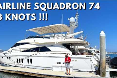 ONLY 1 for Sale in America / $1,549,000 2007 FAIRLINE SQUADRON 74 Yacht Tour