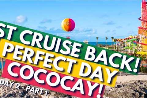 PERFECT DAY COCOCAY's ARRIVAL OF FIRST CRUISE SHIP BACK! Adventure of the Seas, Cruise Vlog Day 2