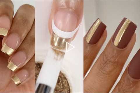 EASY chrome gel nail art tutorial! | gel nail art for beginners