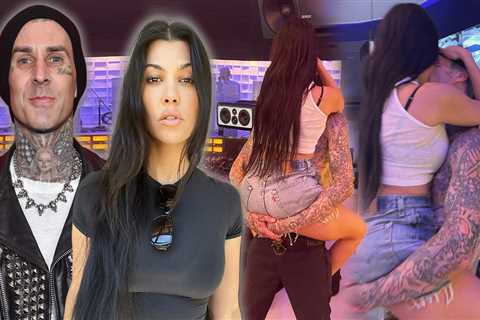 Kourtney Kardashian and Travis Barker continue to pack on the PDA with makeout session in recording ..