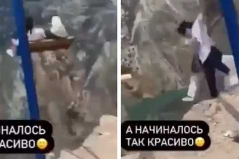 Stomach-Churning Moment Swing Above 6,300ft-High Canyon SNAPS