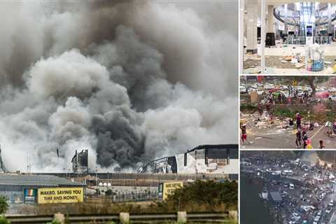 Roads impassable as rioters dump loot in violence that has killed 72 in South Africa
