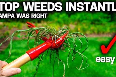 STOP WEEDS INSTANTLY the EASY WAY - Grampa's Weed Puller Review