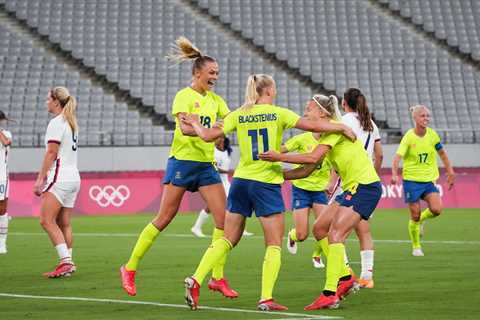 Sweden dominates the U.S., 3-0, in their Olympic soccer opener.