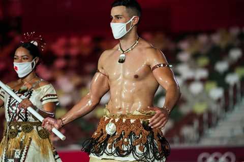 Pita the Tongan is back for a third opening ceremony.