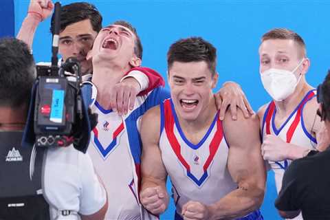 Russia edged out Japan for the men’s gymnastics team gold.