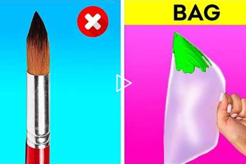 SMART PAINTING HACKS FOR BEGINNERS || MAKE YOUR OWN MASTERPIECE! ?
