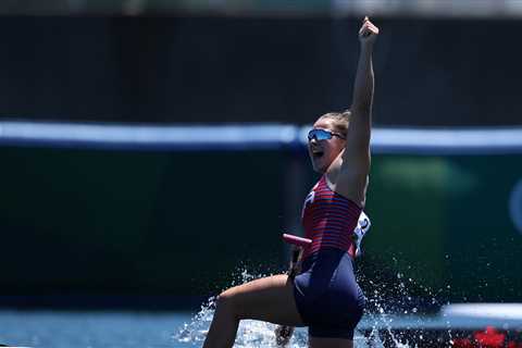 Nevin Harrison, 19, wins a rare U.S. gold medal in canoe sprint.
