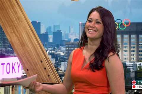 Sam Quek has ’emergency’ outfit change on BBC Olympics Breakfast due to green screen ‘havoc’ with..