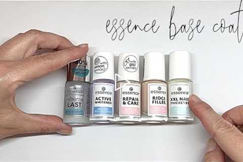 5 Essence Base Coats | COMPARISON &amp; WEAR TEST