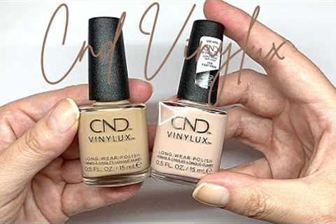 CND Vinylux WRAPPED IN LINEN vs. GALA GIRL