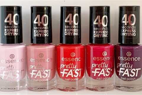 Essence 40 seconds Pretty FAST swatch. [Interesting results!]