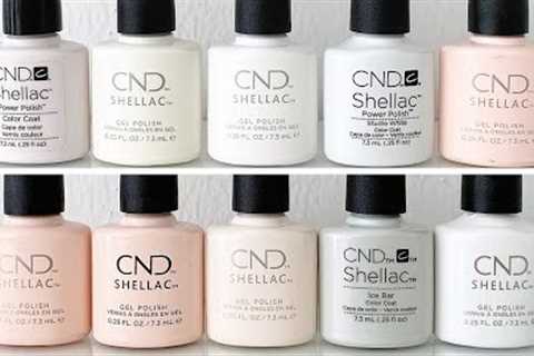 Swatching ENTIRE CND Shellac Collection 2021 [Video #1 white + light shades]