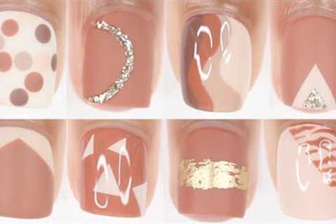 10 EASY BROWN NAIL IDEAS | new nail art design compilation perfect for short nails!