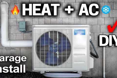 Install Heat &amp; Air Conditioning in your GARAGE - DIY Combo Split Ductless by Mr Cool
