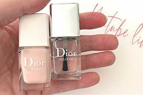 Doing my nails w/Dior Abricot 500 + Gel Coat