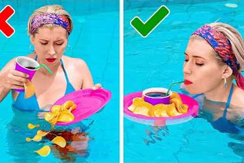 Best Swimming Pool Hacks || Everyday Hack For Hot Days