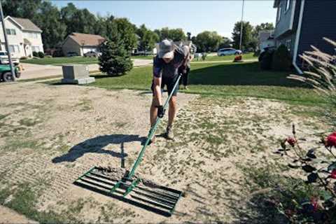 How To LEVEL Your Lawn In ONE WEEKEND // Verticut, Scarify, Aeration, Topdress, Level and Overseed