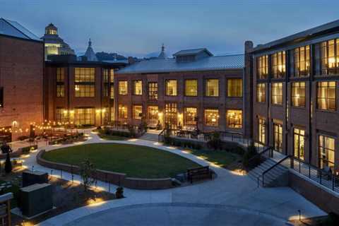 This hotel in Asheville, NC was built inside an old steel factory