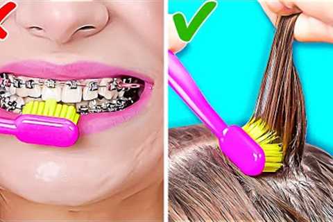 UNEXPECTED LIFE HACKS WITH TOOTHBRUSH &amp; TOOTHPASTE || Useful Everyday Tips