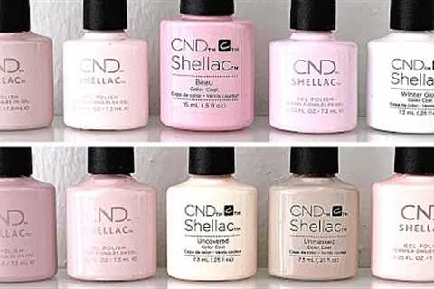 Swatching the ENTIRE CND Shellac Line 2021 [PINKS +NUDES]