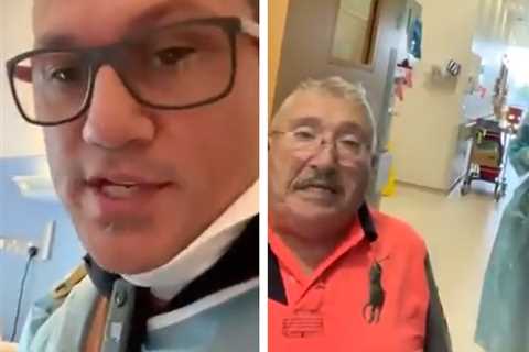 Watch Covid-Denier Convince Elderly Man Who Can Barely Breathe to Leave Hospital: 'They're Going to ..