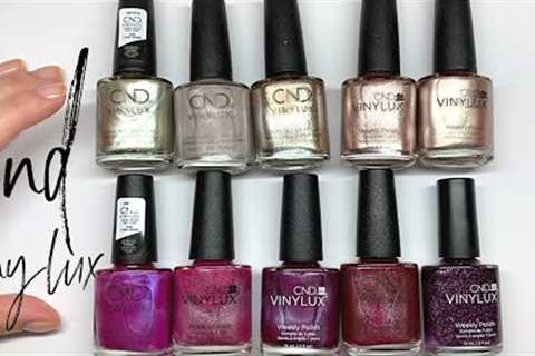 CND Vinylux Golds &amp; Purples