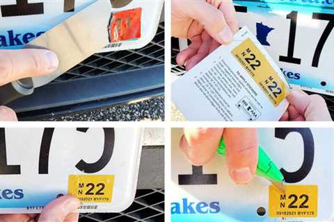 Use a Razor to Score Your License Plate Sticker