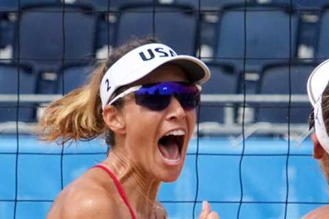April Ross and Alix Kulineman from the U.S. are competing for gold in beach volleyball.